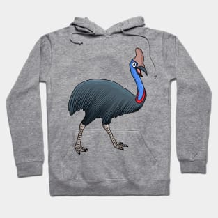 Happy cassowary bird cartoon illustration Hoodie